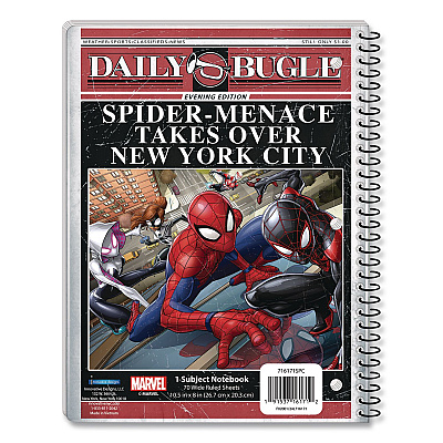 Innovative Designs Licensed Spiral Notebook, Marvel Spider-Man, 1-Subject, Wide/Legal Rule, Multicolor Cover, (70) 10.5 x 8 Sheets (716171SPCSA)