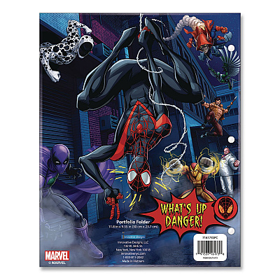 Innovative Designs Licensed Two-Pocket Folder, Marvel Spiderman, Side: 3-Hole Punched, Accommodates (50) 11 x 8.5 Sheets, Multicolor (716173SPCSA)