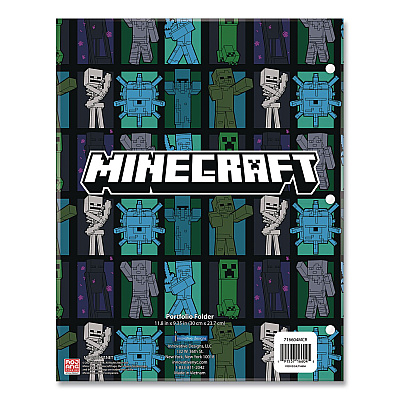 Innovative Designs Licensed Two-Pocket Folder, Minecraft, Side: 3-Hole Punched, Accommodates (50) 11 x 8.5 Sheets, Multicolor (716604MCRSA)