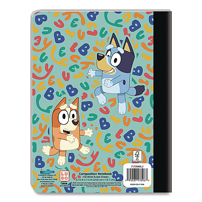 Innovative Designs Licensed Composition Book, Bluey and Bingo, Wide/Legal Rule, Multicolor Cover, (100) 9.75 x 7.5 Sheets (717096BLUSA)