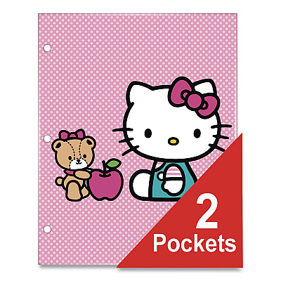 Innovative Designs Licensed Two-Pocket Folder, Hello Kitty, Side: 3-Hole Punched, Accommodates (50) 11 x 8.5 Sheets, Multicolor (717214HKSA)