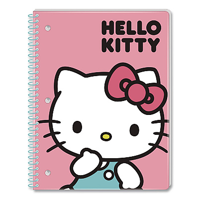 Innovative Designs Licensed Spiral Notebook, Hello Kitty, 1-Subject, Wide/Legal Rule, Multicolor Cover, (70) 10.5 x 8 Sheets (717249HKSA)