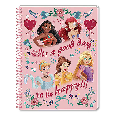 Innovative Designs Licensed Spiral Notebook, Disney Princesses, 1-Subject, Wide/Legal Rule, Multicolor Cover, (70) 10.5 x 8 Sheets (717328PRSA)