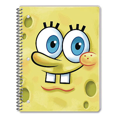 Innovative Designs Licensed Spiral Notebook, Spongebob, 1-Subject, Wide/Legal Rule, Multicolor Cover, (70) 10.5 x 8 Sheets (719132SBSA)
