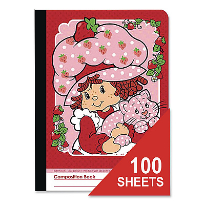 Inkology Licensed Composition Book, Randomly Assorted Strawberry Shortcake Cover Designs, Medium/College Rule, (100) 9.75 x 7.5 Sheets (4679612PDQ)