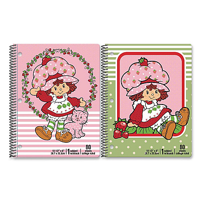 Inkology Licensed Spiral Notebook, Randomly Assorted Strawberry Shortcake Cover Designs, Medium/College Rule, (80) 10.5 x 8 Sheets (4706912PDQ)
