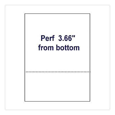 Alliance Rubber Rubber Rubber Perforated Laser Cut Sheets, 92 Bright, Micro-Perforated 3.67" from Bottom, 20 lb Bond Weight, 8.5 x 11, White, 500/Ream (30040)