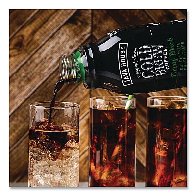 Java House Cold Brew Coffee Concentrate, Decaf Black, 32 oz Bottle (HFP01809)