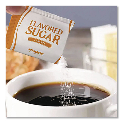 Javamelts Flavored Sugar, Caramel, 0.08 oz Packet, 1,000/Carton (JMT39641)