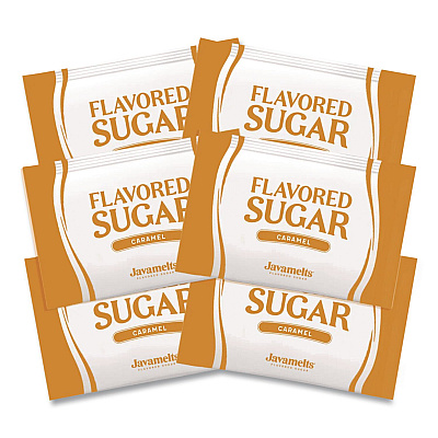 Javamelts Flavored Sugar, Caramel, 0.08 oz Packet, 1,000/Carton (JMT39641)