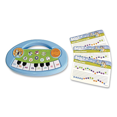 Bluey Music Time Band Electric Piano, Ages 3 and Up, Blue/Green/White (18001)
