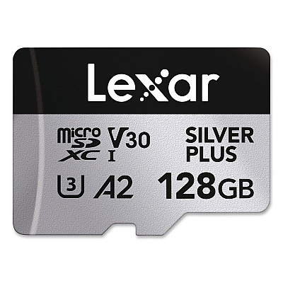 Lexar Professional SILVER Series SDXC Memory Card, 205MB/s Read Speeds and 150MB/s Write Speeds, UHS-I V30 U1 Class 10, 128 GB (LSDSIPL128GB)