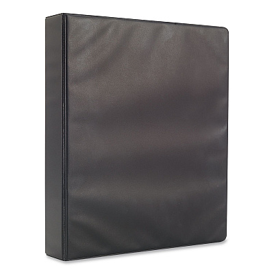 Simply Round Ring Non-View Binder, 3 Rings, 1.5" Capacity, 11 x 8.5, Black (26593)