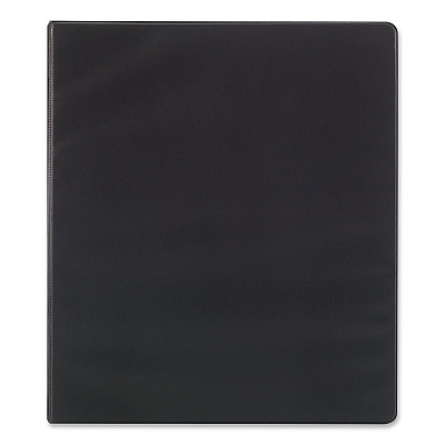 Simply Round Ring Non-View Binder, 3 Rings, 1.5" Capacity, 11 x 8.5, Black (26593)