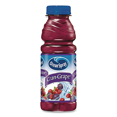 Ocean Spray Cran-Grape Juice, 15.2 oz Bottle, 12/Carton (24343656)