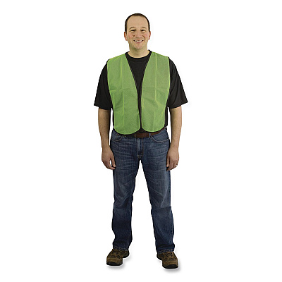 PIP Hook and Loop Safety Vest, One Size Fits Most, Lime (3000800LY)