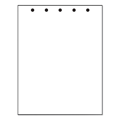 Printworks Punched Paper, 92 Bright, Top: 5-Hole, 20 lb Bond Weight, 8.5 x 11, White, 500/Ream (04108)