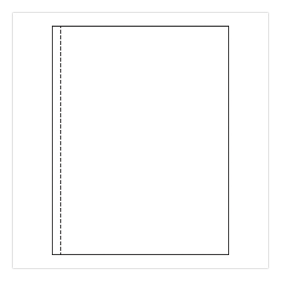 Printworks Perforated Paper, 92 Bright, Perforated 0.5" from Left, 24 lb Bond Weight, 8.5 x 11, White, 500 Sheets/Ream, 5 Reams/Carton (04112P)