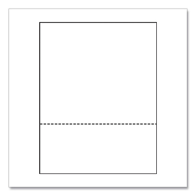 Printworks Perforated Paper, 92 Bright, Perforated 3.63 from Bottom, 24 lb Bond Weight, 8.5 x 11, White, 500 Sheets/Ream, 5 Reams/Carton (04134)