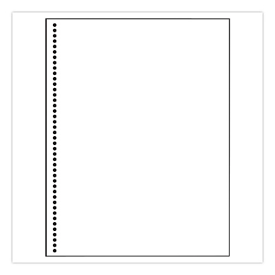 Printworks Punched Paper, 92 Bright, Side: 44-Hole (4:1 Spiral), 20 lb Bond Weight, 8.5 x 11, White, 500/Ream, 5 Reams/Carton (04145P)