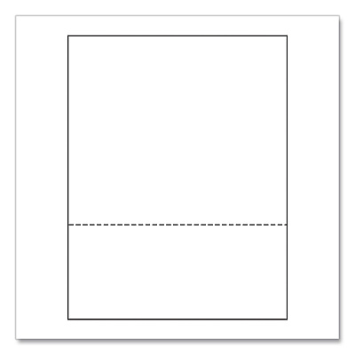 Printworks Perforated Paper, 92 Bright, Perforated 3.67 from Bottom, 24 lb Bond Weight, 8.5 x 11, White, 500 Sheets/Ream, 5 Reams/Carton (04126)