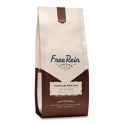 Free Rein Ground Coffee, Texas Pecan, 12 oz Bag (FRE36366)