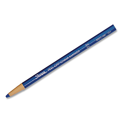 Sharpie Peel-Off China Markers, Blue, Dozen (1764000)