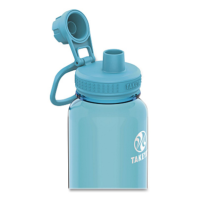 TAKEYA Tritan Plastic Water Bottle, 40 oz, Breezy Blue (50409)