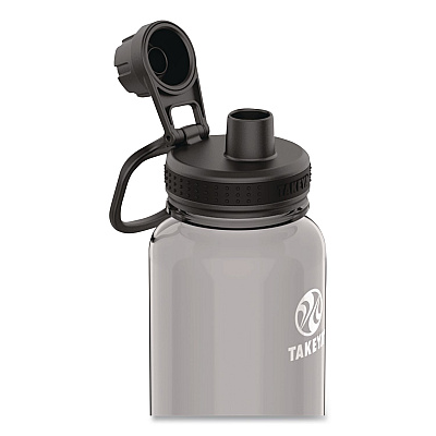 TAKEYA Tritan Plastic Water Bottle, 40 oz, Stormy Black (50412)