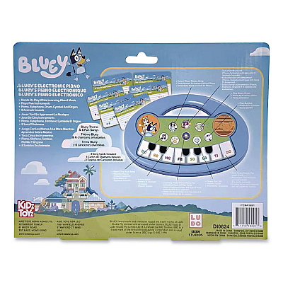Bluey Music Time Band Electric Piano, Ages 3 and Up, Blue/Green/White (18001)