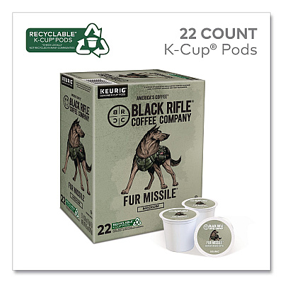 Black Rifle Coffee Company Fur Missile Coffee K-Cups, 22/Box (5510)