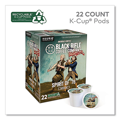 Black Rifle Coffee Company Spirit of '76 Coffee K-Cups, 22/Box, 4 Boxes/Carton (0501CT)