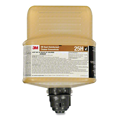 3M Twist 'N Fill HB Quat Disinfectant Cleaner Concentrate 25H, 2 L Bottle, 6/Carton