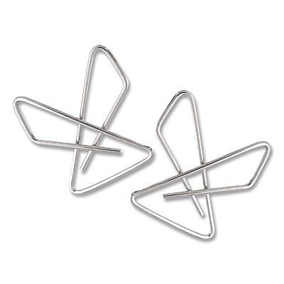 Officemate OIC Ideal Butterfly Clamps, #2, Silver, 50/Box (378812)