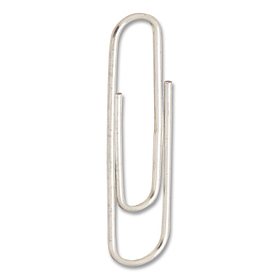 Officemate Giant Paper Clips, Jumbo, Smooth, Silver, 100/Box (633858)