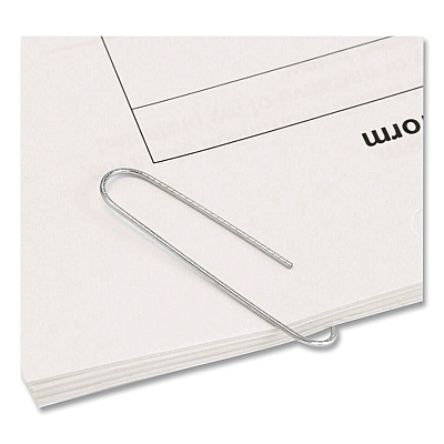 Officemate Giant Paper Clips, Jumbo, Smooth, Silver, 100/Box (633858)