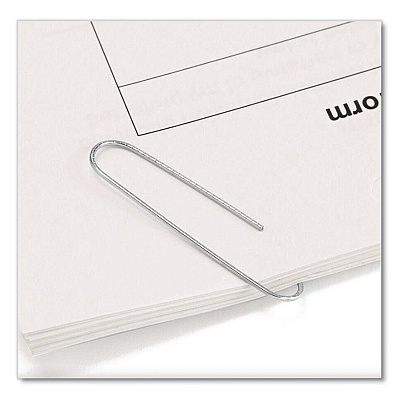 Officemate Super Premium Giant Paper Clips, Jumbo, Smooth, Silver, 100/Box, 10 Boxes/Carton (659939)