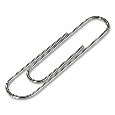Officemate Super Premium Giant Paper Clips, Jumbo, Smooth, Silver, 100/Box, 10 Boxes/Carton (659939)