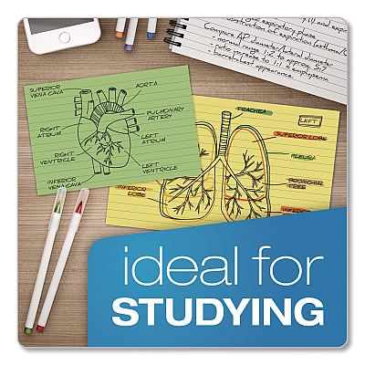 Oxford Ruled Index Cards, 3 x 5, Assorted Colors, 3,000/Carton (40280CT)