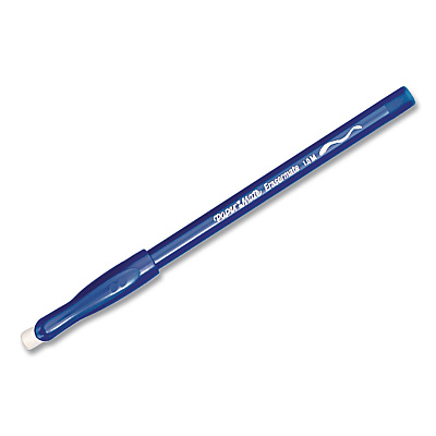 Paper Mate Eraser Mate Ballpoint Pen, Stick, Medium 1 mm, Blue Ink, Blue Barrel, Dozen (3910158)