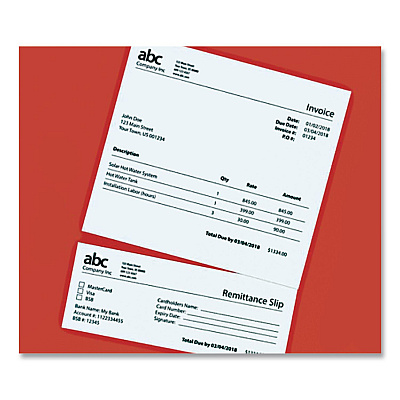 Printworks Perforated Paper, 92 Bright, Perforated 3.63 from Bottom, 24 lb Bond Weight, 8.5 x 11, White, 500 Sheets/Ream, 5 Reams/Carton (04134)