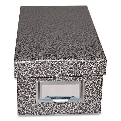 Pendaflex Index Card File Box, Holds 1,000 4 x 6 Cards, 6.63 x 11.63 x 5, Fiberboard, Black Agate (94BLA)