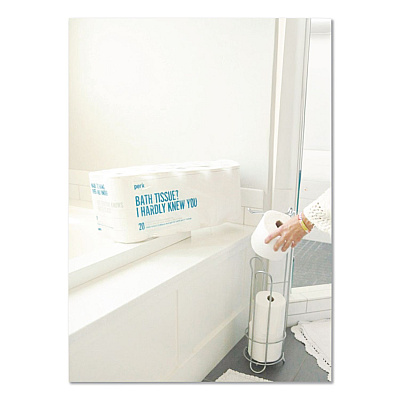 Perk Septic Safe Toilet Paper, 1-Ply, White, 1,000 Sheets/Roll, 20 Rolls/Pack (24388712)