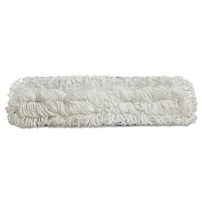 Rubbermaid Commercial Flow Flat Mop, Nylon, 18", White, (RCPQ805CT)