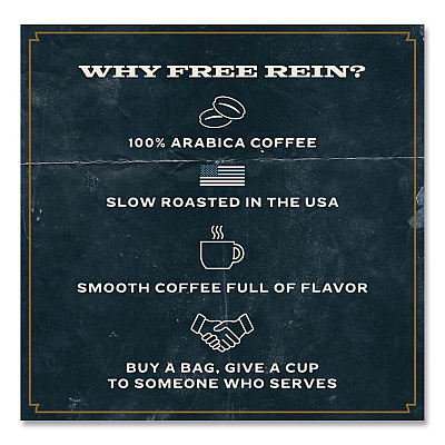 Free Rein Whole Bean Coffee, Homestead, 12 oz Bag (FRE36401)