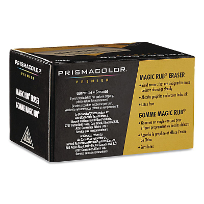 Prismacolor MAGUC RUB Eraser, For Pencil/Ink Marks, Rectangular Block, Medium, Off-White, 432/Carton (73201CT)