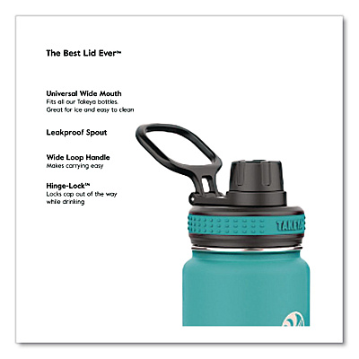 TAKEYA Originals Stainless Steel Vacuum Insulated Water Bottle, 24 oz, Ocean (50044)