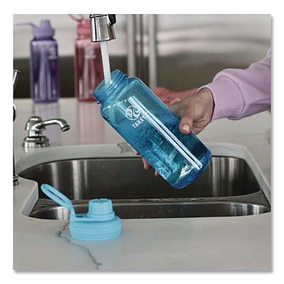 TAKEYA Tritan Plastic Water Bottle, 40 oz, Breezy Blue (50409)