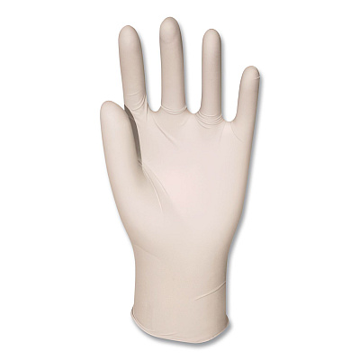 AMBITEX L5201 Series Powder-Free Latex Gloves, Medium, 4 mil Thick, 9" Long, Cream, 100/Box, 10 Boxes/Carton (LMD5201CT)