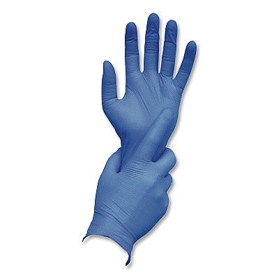 AMBITEX N5201 Series Powder-Free Nitrile Gloves, Large, 9" Long, Blue, 100/Box, 10 Boxes/Carton (NLG5201)